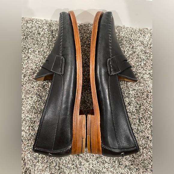 Johnston & Murphy black leather penny loafers, men's size 11.5 - Picture 9 of 13